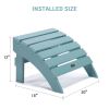 TALE Adirondack Ottoman Footstool All-Weather and Fade-Resistant Plastic Wood for Lawn Outdoor Patio Deck Garden Porch Lawn Furniture(D0102HPYJDV)