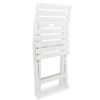 3 Piece Folding Bistro Set Plastic White(D0102HEJ2ZW)