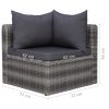 Garden Corner Sofas 2 pcs Gray Poly Rattan(D0102HEJQU7)
