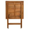 3 Piece Folding Bistro Set with Cushions Solid Acacia Wood(D0102HEJQRY)