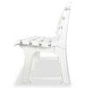Garden Bench 57.3" Plastic White(D0102HEJ28G)