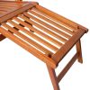 Outdoor Deck Chair with Footrest Solid Acacia Wood(D0102HEJEU7)