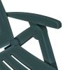 Sun Lounger with Footrest Plastic Green(D0102HEJ2WV)