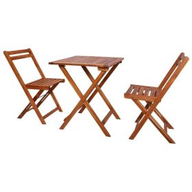 3 Piece Folding Bistro Set Solid Acacia Wood(D0102HEJQRU)