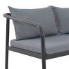 2 Seater Garden Sofa with Cushions Gray Aluminium(D0102HEJ0S7)