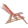Folding Beach Chair Fabric and Wooden Frame Red(D0102HEJQHG)