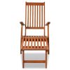 Outdoor Deck Chair with Footrest Solid Acacia Wood(D0102HEJEU7)