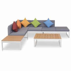 Garden Corner Sofa Set 19 Pieces Aluminum WPC(D0102HEJ93G)