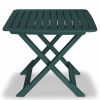 3 Piece Folding Bistro Set Plastic Green(D0102HEJ287)