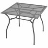 Garden Table 35.4"x35.4"x28.3" Steel Mesh(D0102HEJ9GG)