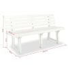 Garden Bench 57.3" Plastic White(D0102HEJ28G)