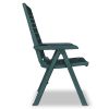 Reclining Garden Chairs 2 pcs Plastic Green(D0102HEJGJV)