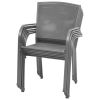 7 Piece Outdoor Dining Set Steel Anthracite(D0102HEJ92V)