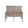Aluminum Patio Chat Set with Faux Wood Top Table & Quick Dry Cushioning 4PCS SET(D0102HEV4IU)