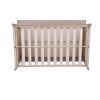 Aluminum Patio Chat Table with Faux Wood Top(D0102HEV4SU)