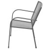 Stackable Garden Chairs 2 pcs Steel Gray(D0102HEJ9IY)