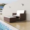 Garden Sofa Poly Rattan Brown(D0102HEJI6Y)