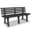 Garden Bench 57.3" Plastic Anthracite(D0102HEJ28U)