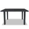 Garden Table Anthracite 49.6"x29.9"x28.3" Plastic(D0102HEJ247)