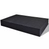 Double Sun Lounger with Cushion Poly Rattan Black(D0102HEJPTY)