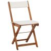 3 Piece Folding Bistro Set with Cushions Solid Acacia Wood(D0102HEJQRY)
