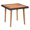 5 Piece Outdoor Dining Set Poly Rattan Black and Brown(D0102HEJQG7)