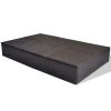 Double Sun Lounger with Cushion Poly Rattan Brown(D0102HEJPTG)