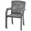 5 Piece Outdoor Dining Set Steel Anthracite(D0102HEJ92A)