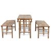 Beer Table with 2 Benches 100 cm Bamboo(D0102HEJP97)