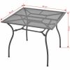 Garden Table 35.4"x35.4"x28.3" Steel Mesh(D0102HEJ9GG)