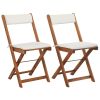 3 Piece Folding Bistro Set with Cushions Solid Acacia Wood(D0102HEJQRY)