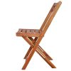 Outdoor Bistro Chairs 2 pcs Solid Acacia Wood(D0102HEJQR7)