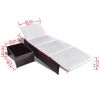 Sun Loungers 2 pcs with Table Poly Rattan Brown(D0102HEJI67)
