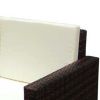 2 Piece Garden Lounge Set with Cushions Poly Rattan Brown(D0102HEJ9LY)