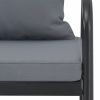 2 Seater Garden Sofa with Cushions Gray Aluminium(D0102HEJ0S7)