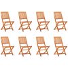 Folding Garden Chairs 8 pcs Solid Eucalyptus Wood(D0102HPZLJA)