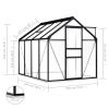 Greenhouse with Base Frame Anthracite Aluminum 51.1 ftÃ‚Â²(D0102HPZLZG)