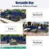 7 Pieces Rattan Sectional Sofa Set with Cushion for Patio Garden(D0102HHY1TP)