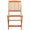 Folding Garden Chairs 8 pcs Solid Eucalyptus Wood(D0102HPZLJA)
