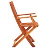 3 Piece Folding Outdoor Dining Set Solid Eucalyptus Wood(D0102HPZLCW)
