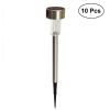 10pcs Garden Outdoor Stainless Steel LED Solar Landscape Path Lights Yard Lamp(D0102HHJ3FV)