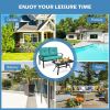 2PCS Patio Loveseat Bench Table Furniture Set with Cushioned Chair(D0102HH65WP)