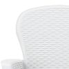 3 Piece Bistro Set Plastic White Rattan Look(D0102HE0WYA)