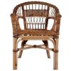 Outdoor Chairs 2 pcs Natural Rattan Brown(D0102HE0WSA)