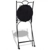 3 Piece Bistro Set Ceramic Tile Black and White(D0102HE0ZE7)