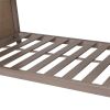 Aluminum Patio Chat Table with Faux Wood Top(D0102HEV4SU)