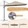 10x10 Feet Patio Offset Cantilever Umbrella with Aluminum 360Ã‚Â° Rotation Tilt(D0102HPZ3Q7)