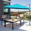 10x10 Feet Patio Offset Cantilever Umbrella with Aluminum 360Ã‚Â° Rotation Tilt(D0102HPZ32U)