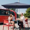 10x10 Feet Patio Offset Cantilever Umbrella with Aluminum 360Ã‚Â° Rotation Tilt(D0102HPZ3GW)