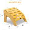TALE Adirondack Ottoman Footstool All-Weather and Fade-Resistant Plastic Wood for Lawn Outdoor Patio Deck Garden Porch Lawn Furniture(D0102HPYJDW)